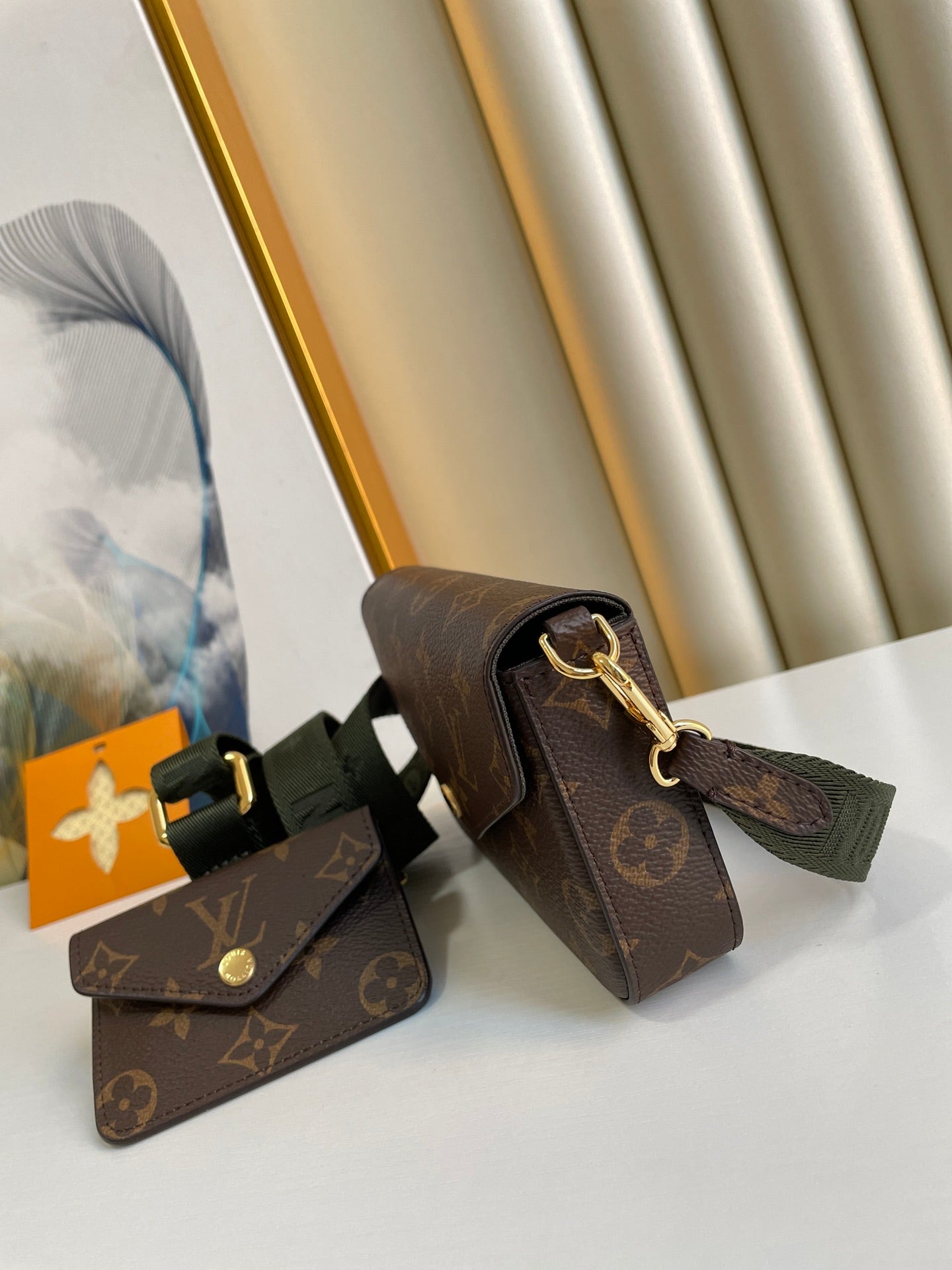 Louis Vuitton Félicie Pochette Monogram Canvas Crossbody Bag with Small Pouch Set