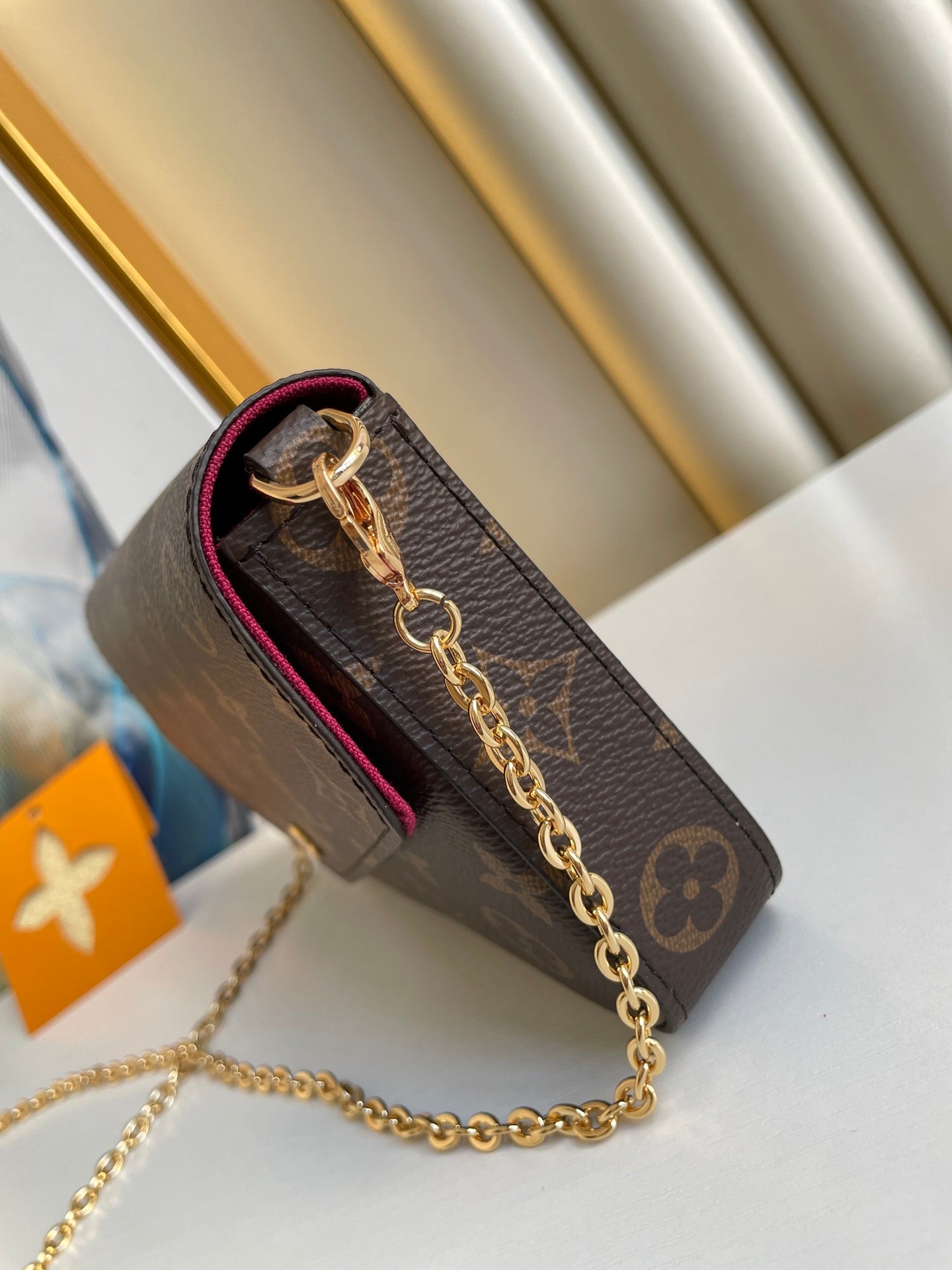 Elegant Monogram Canvas Chain Crossbody Bag for Women