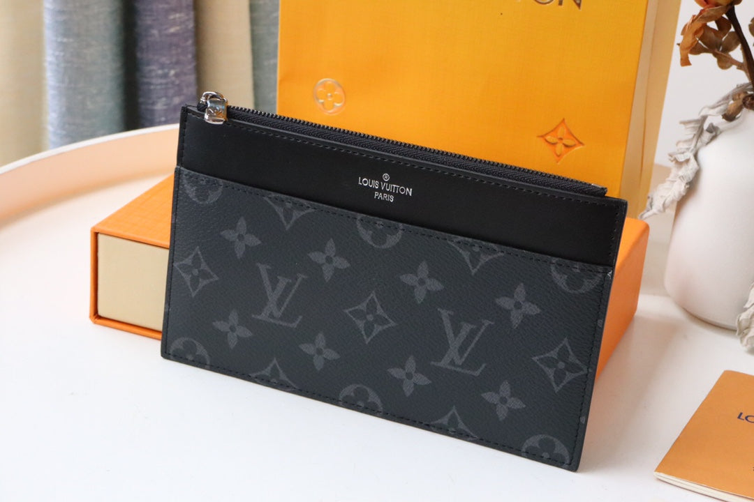 Louis Vuitton Monogram Eclipse Canvas Pouch - Black Designer Travel Accessory