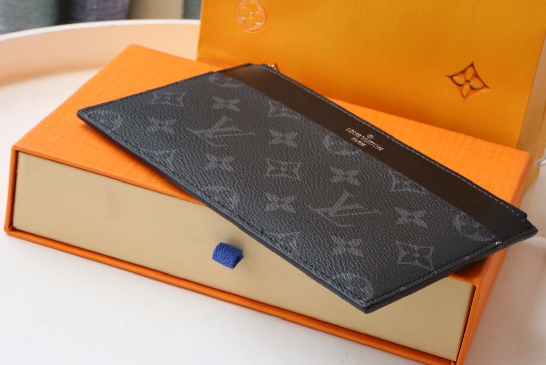 Louis Vuitton Monogram Eclipse Canvas Pouch - Black Designer Travel Accessory