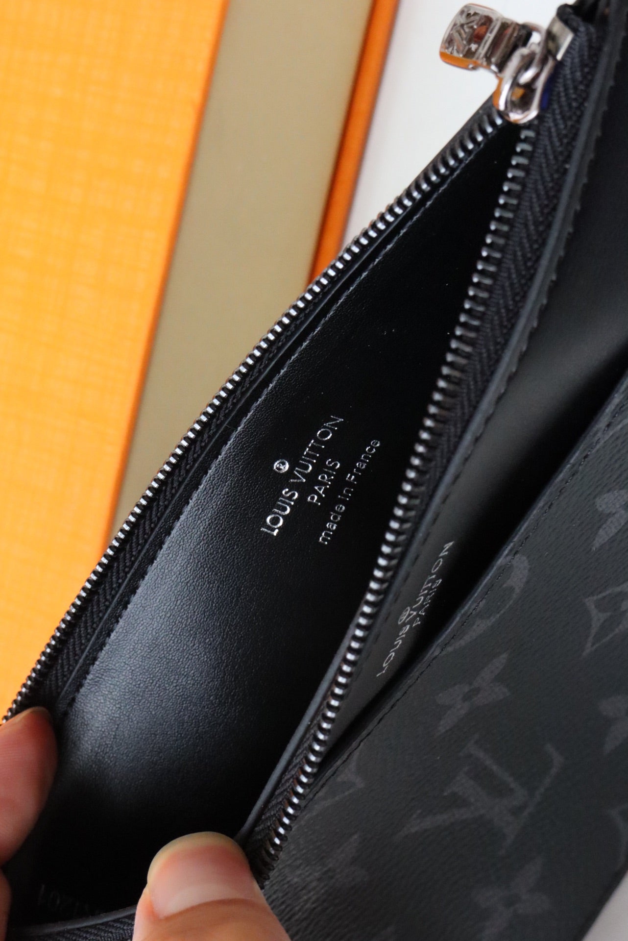 Louis Vuitton Monogram Eclipse Canvas Pouch - Black Designer Travel Accessory