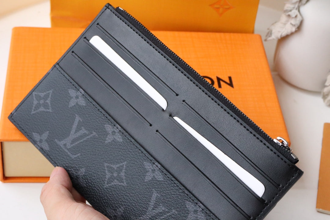 Louis Vuitton Monogram Eclipse Canvas Pouch - Black Designer Travel Accessory