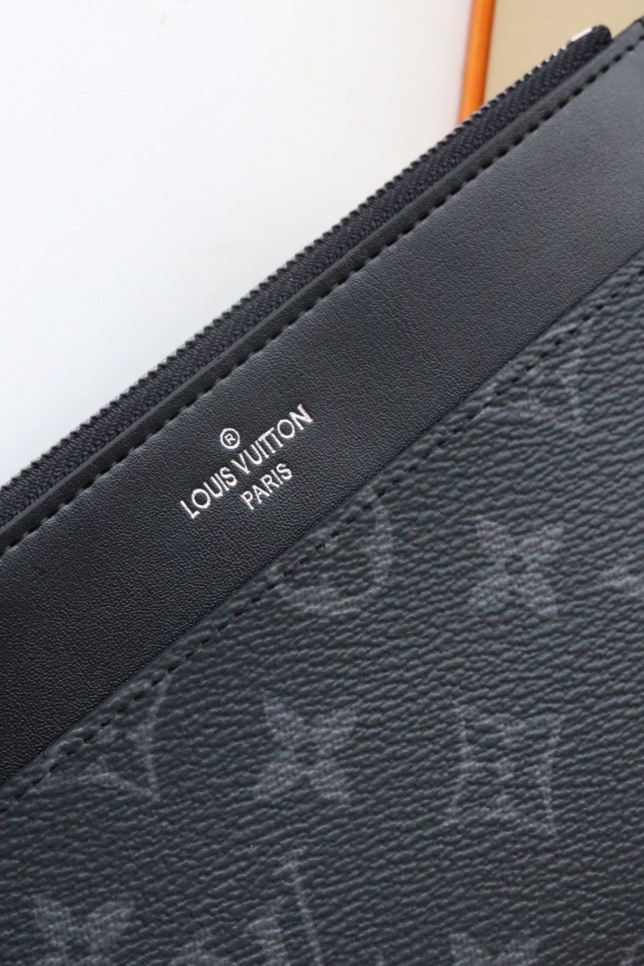 Louis Vuitton Monogram Eclipse Canvas Pouch - Black Designer Travel Accessory