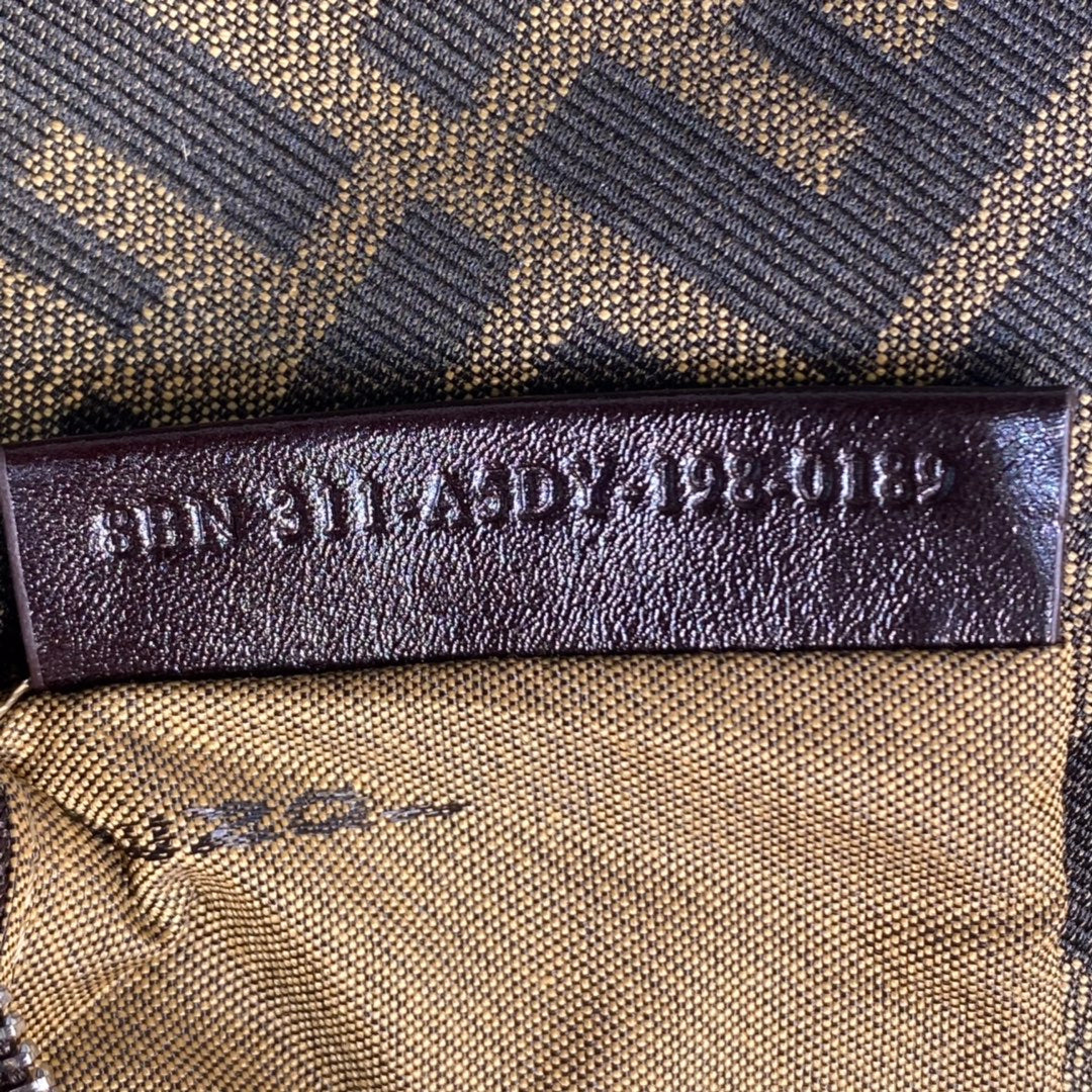 Fendi Baguette Bag in Brown FF Motif Canvas with Leather Trim
