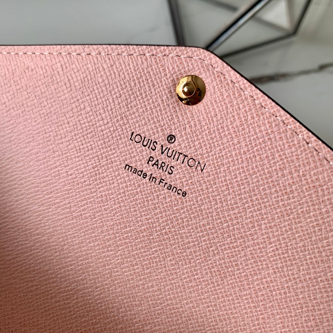 Louis Vuitton Classic Brown Monogram Canvas Long Envelope Wallet for Women
