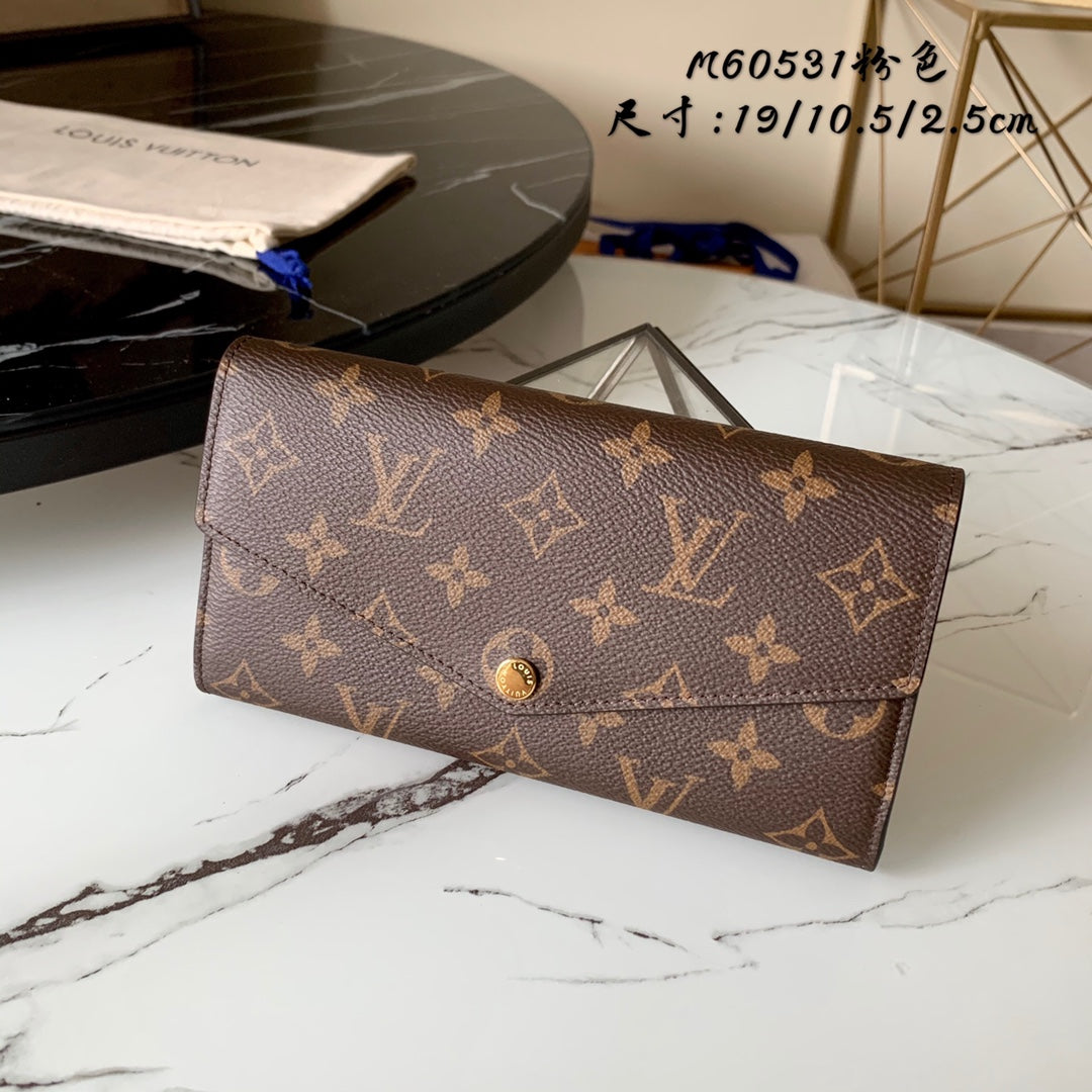 Louis Vuitton Sarah Wallet Monogram Canvas Brown - Model M60531