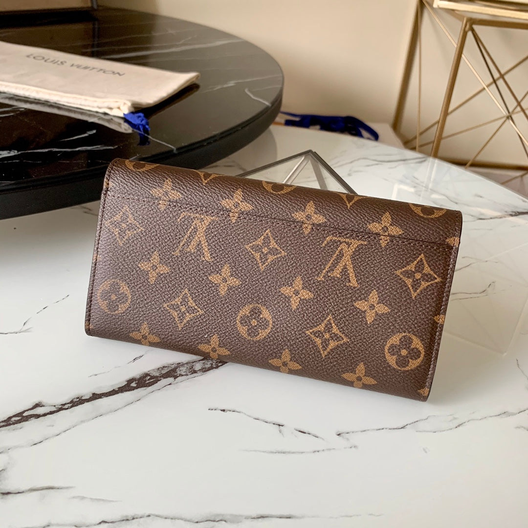 Louis Vuitton Sarah Wallet Monogram Canvas Brown - Model M60531