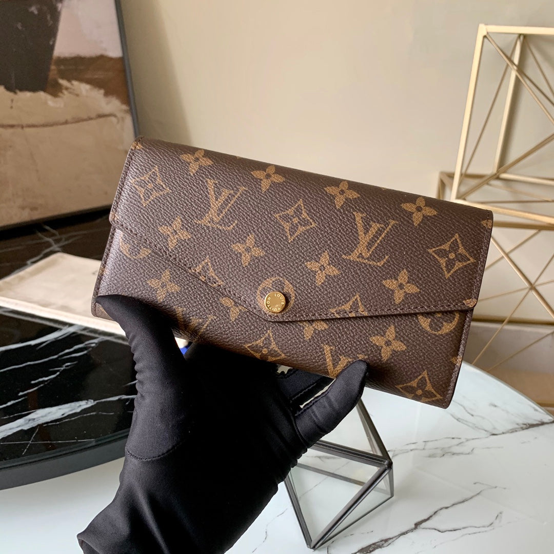 Louis Vuitton Sarah Wallet Monogram Canvas Brown - Model M60531