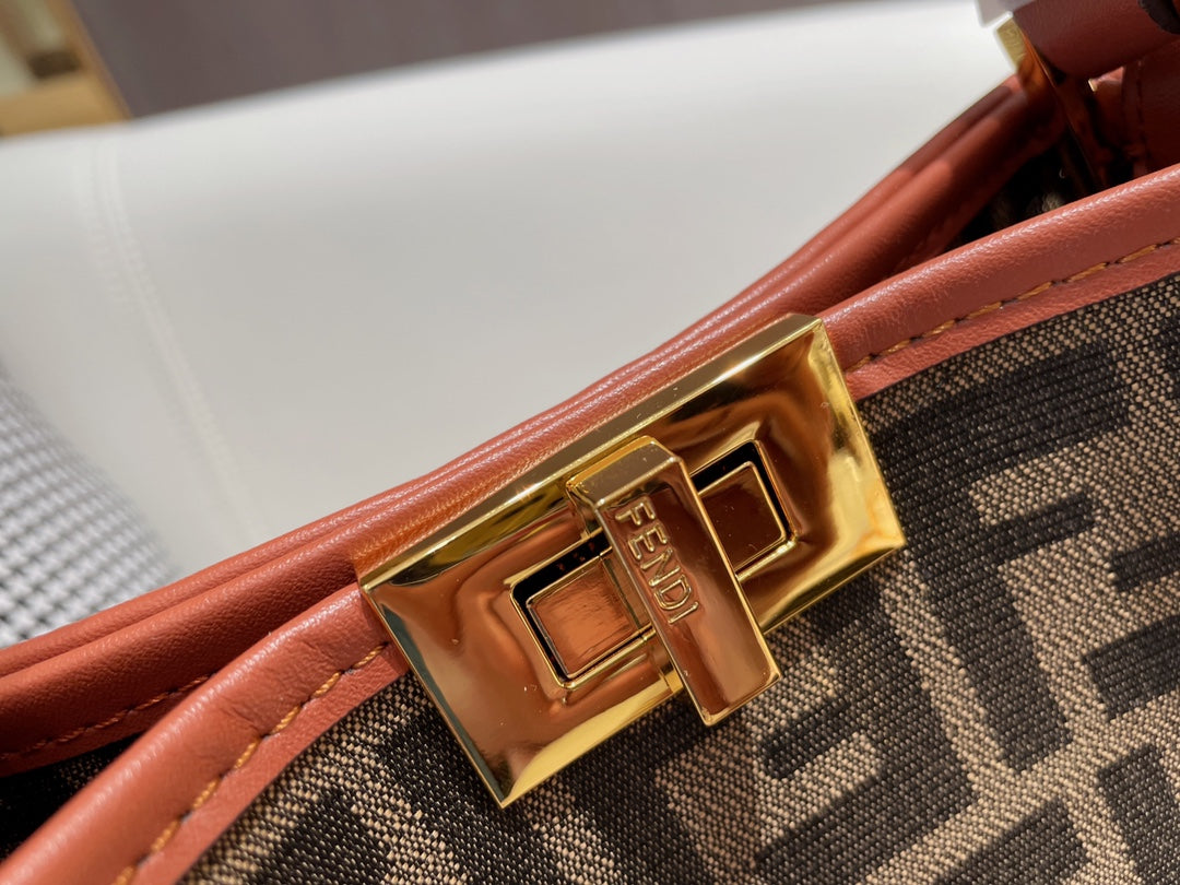 Fendi FF Monogram Canvas Tote Bag with Wide Logo Strap - Set of 2 Colors