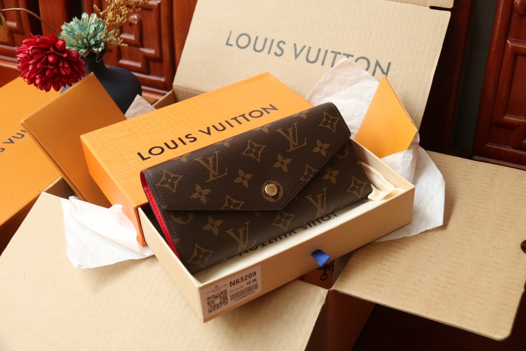 Louis Vuitton Monogram Sarah Wallet Brown