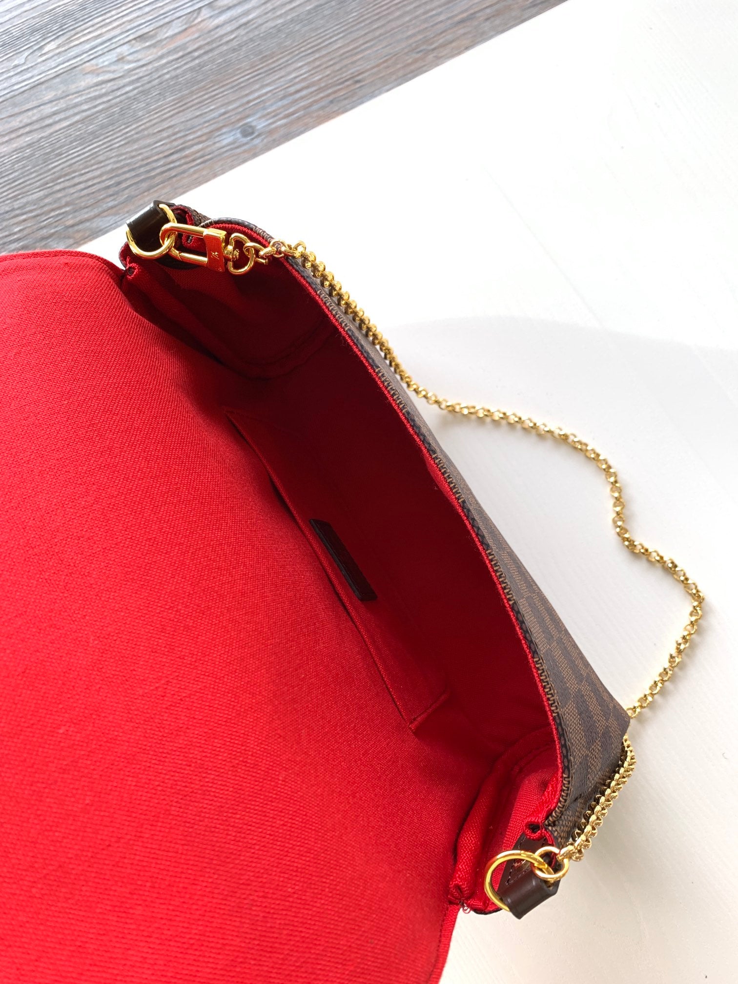 Louis Vuitton Favorite MM Damier Ebene Crossbody Bag
