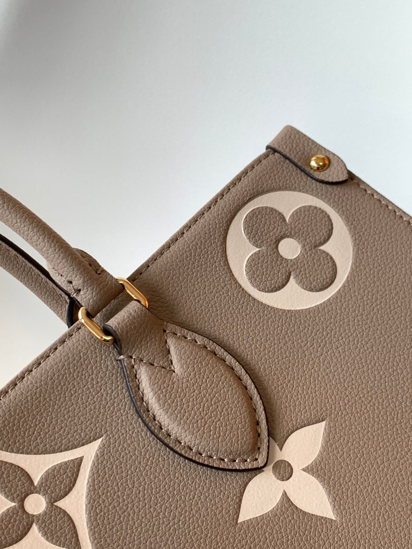 Louis Vuitton Onthego MM Monogram Empreinte Leather Tote Bag - Turtledove