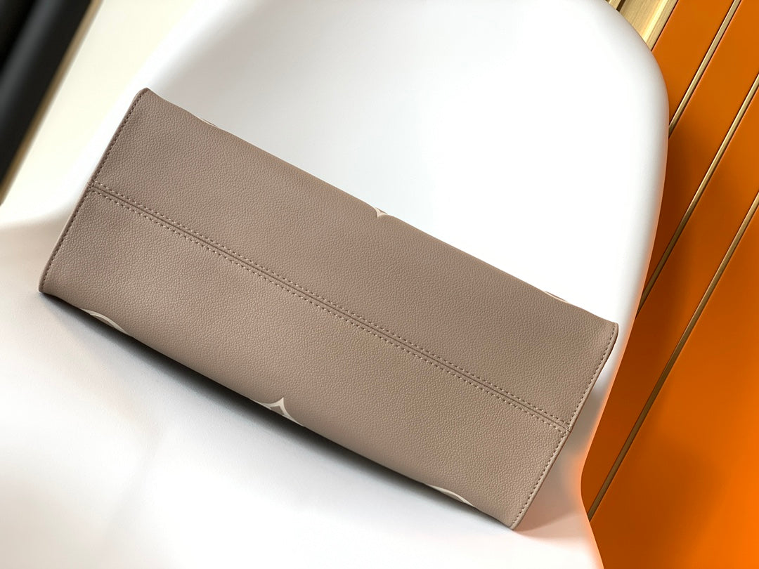 Louis Vuitton Onthego MM Monogram Empreinte Leather Tote Bag - Turtledove