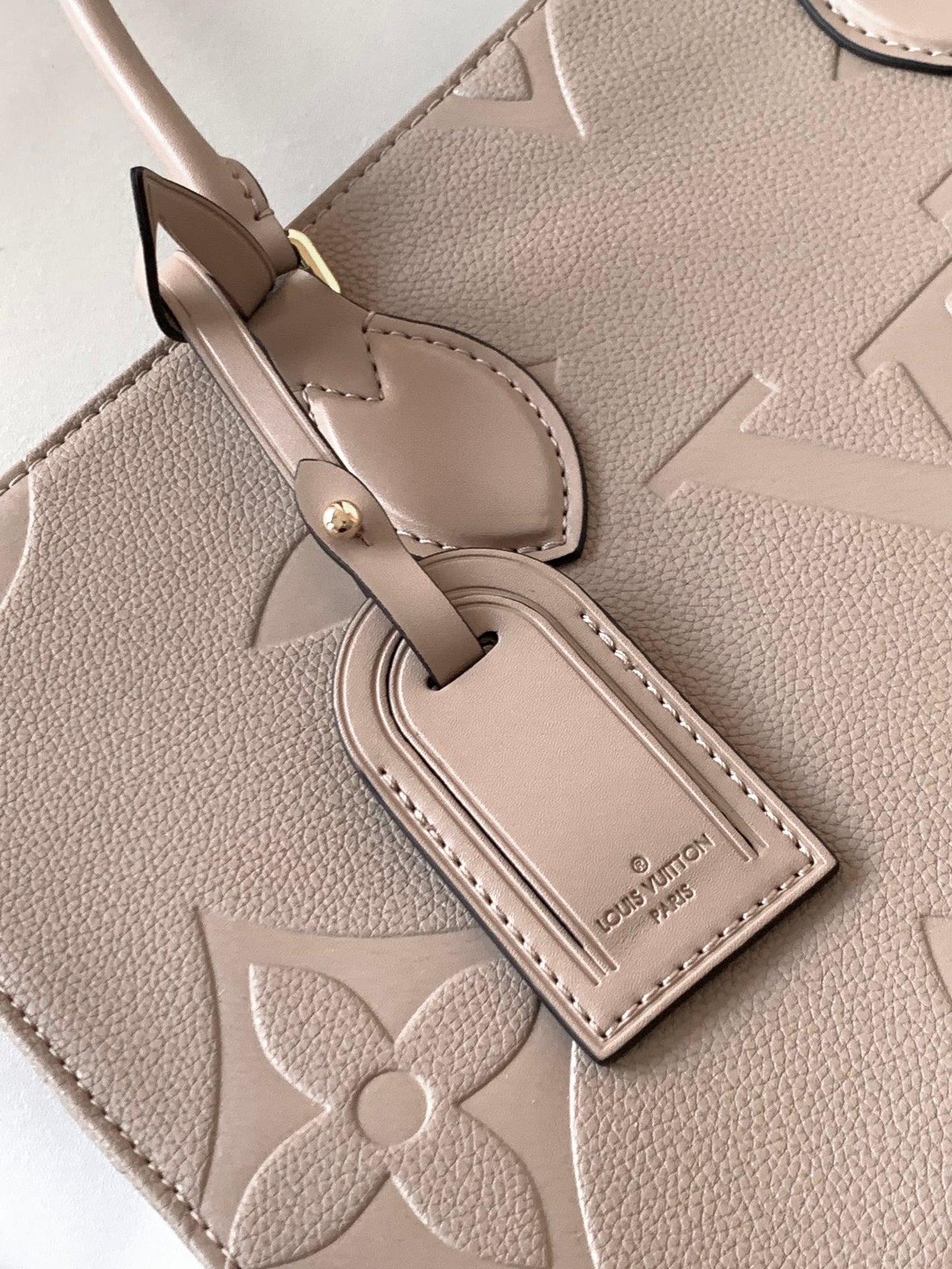 Louis Vuitton Onthego MM Monogram Empreinte Leather Tote Bag - Turtledove