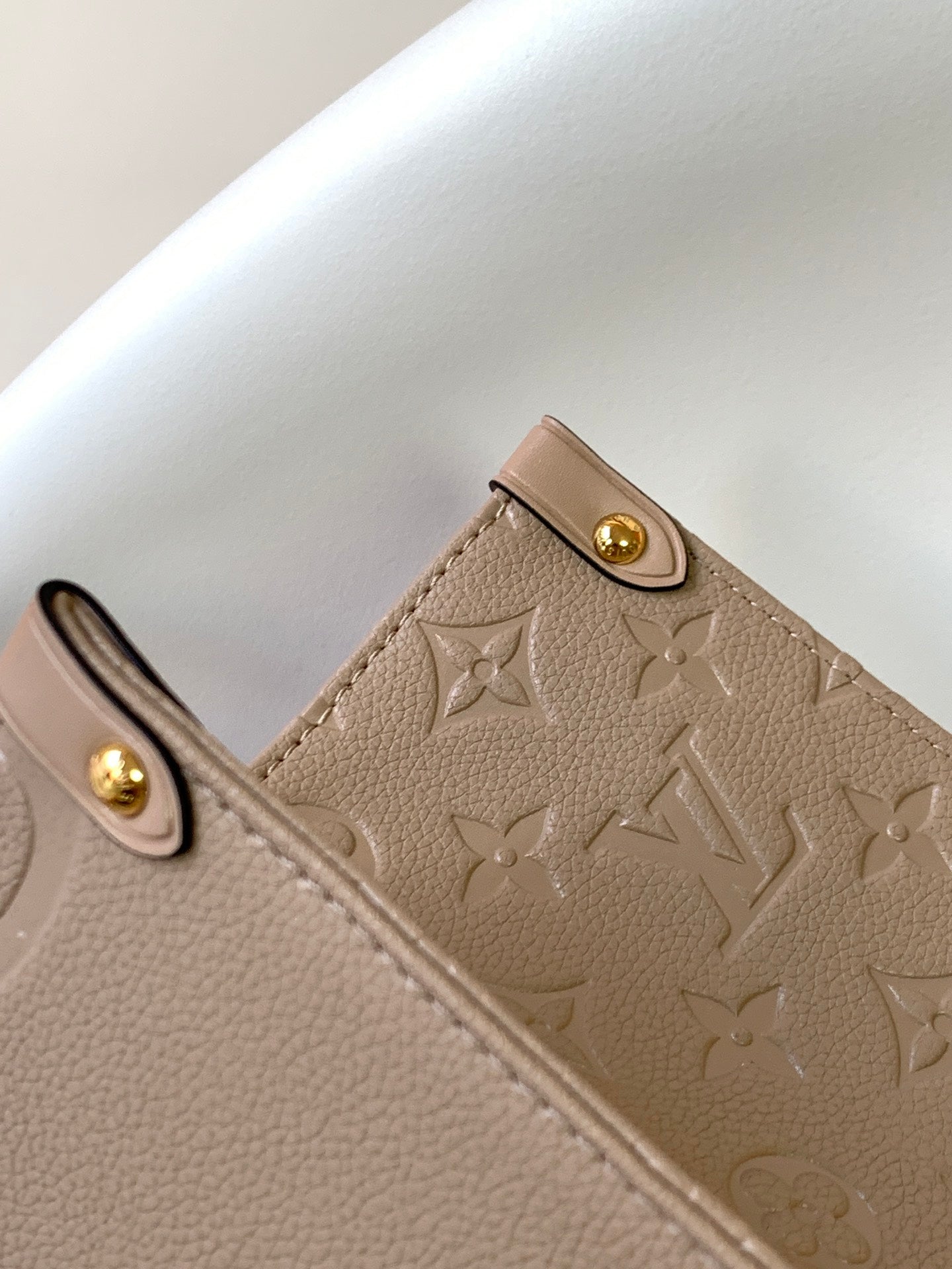 Louis Vuitton Onthego MM Monogram Empreinte Leather Tote Bag - Turtledove