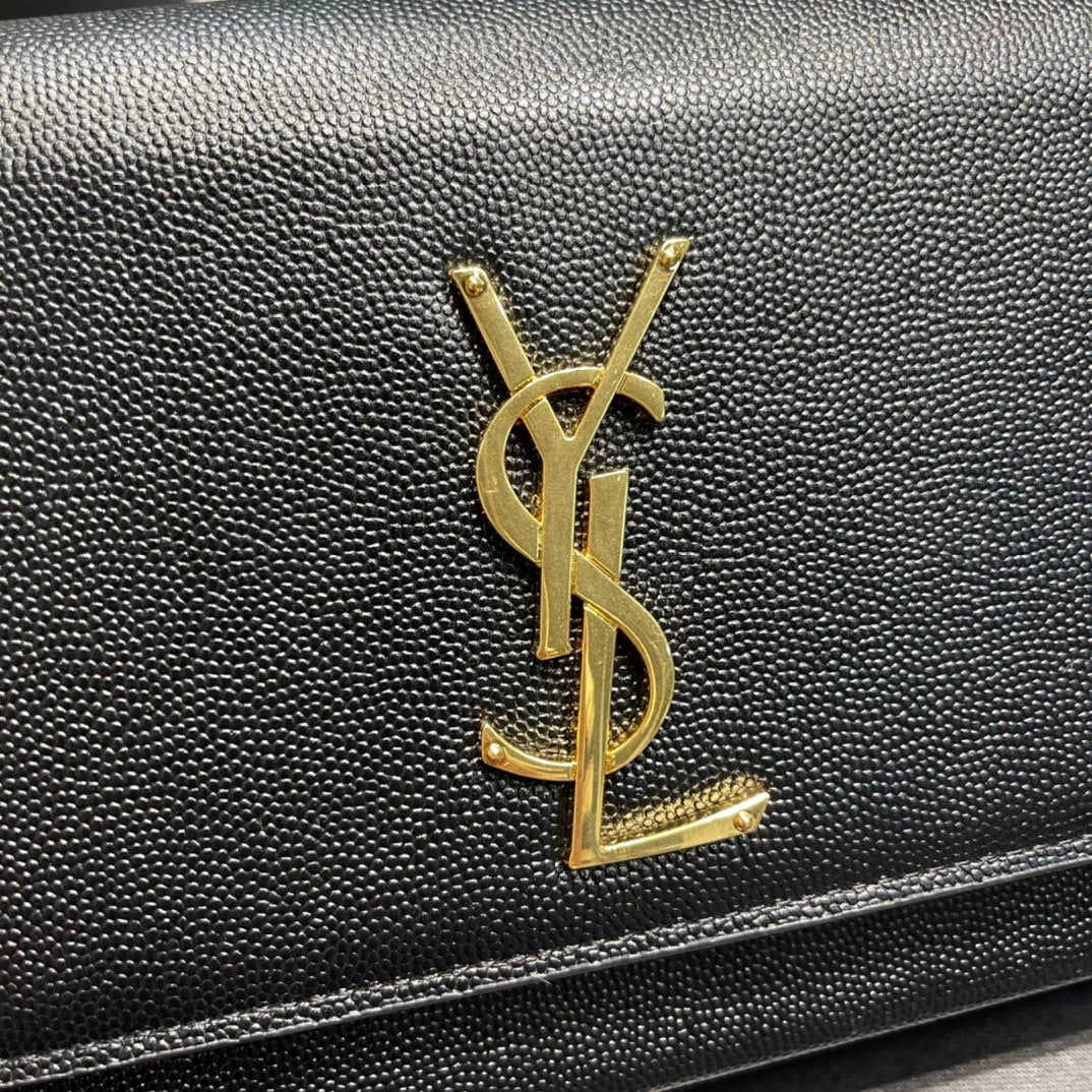 Saint Laurent Kate Small Chain Bag in Grain De Poudre Embossed Leather