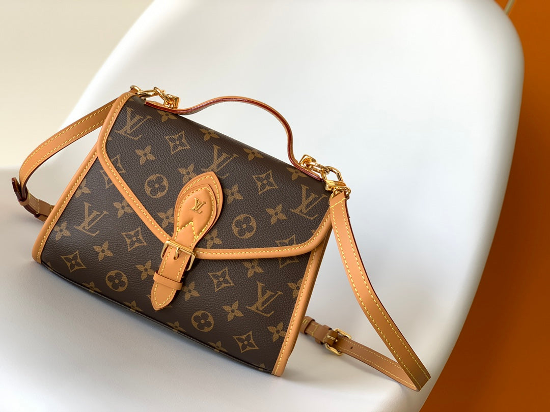 Louis Vuitton Monogram Canvas Marceau Shoulder Crossbody Bag - Brown