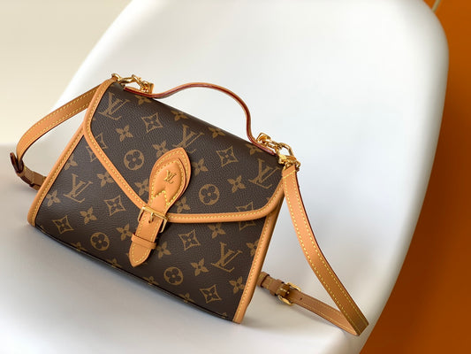 Louis Vuitton Monogram Canvas Marceau Shoulder Crossbody Bag - Brown
