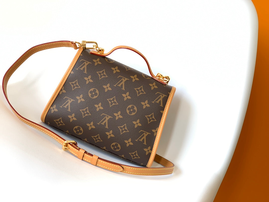 Louis Vuitton Monogram Canvas Marceau Shoulder Crossbody Bag - Brown