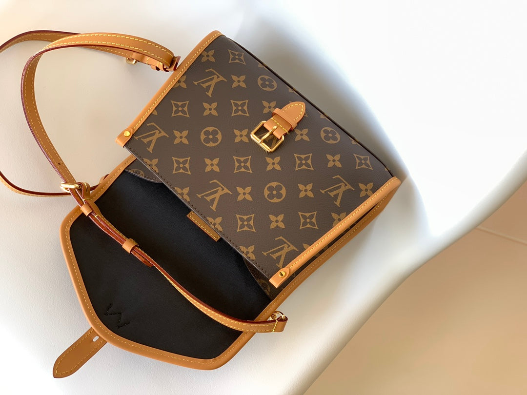Louis Vuitton Monogram Canvas Marceau Shoulder Crossbody Bag - Brown