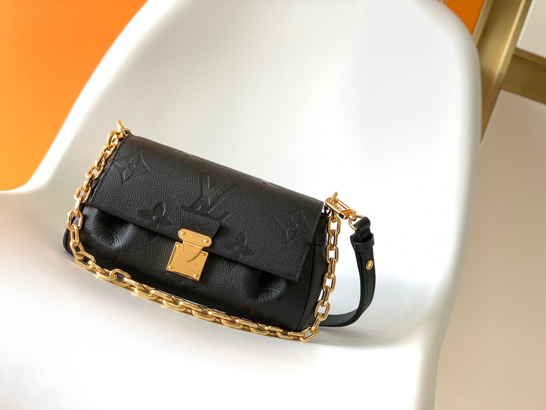 Louis Vuitton Diane Monogram Empreinte Leather Shoulder Bag - Black