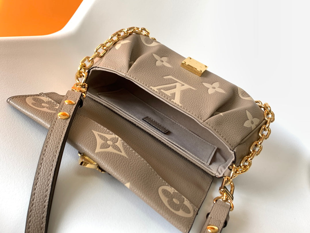 Louis Vuitton Easy Pouch On Strap Monogram Empreinte Leather - Turtledove