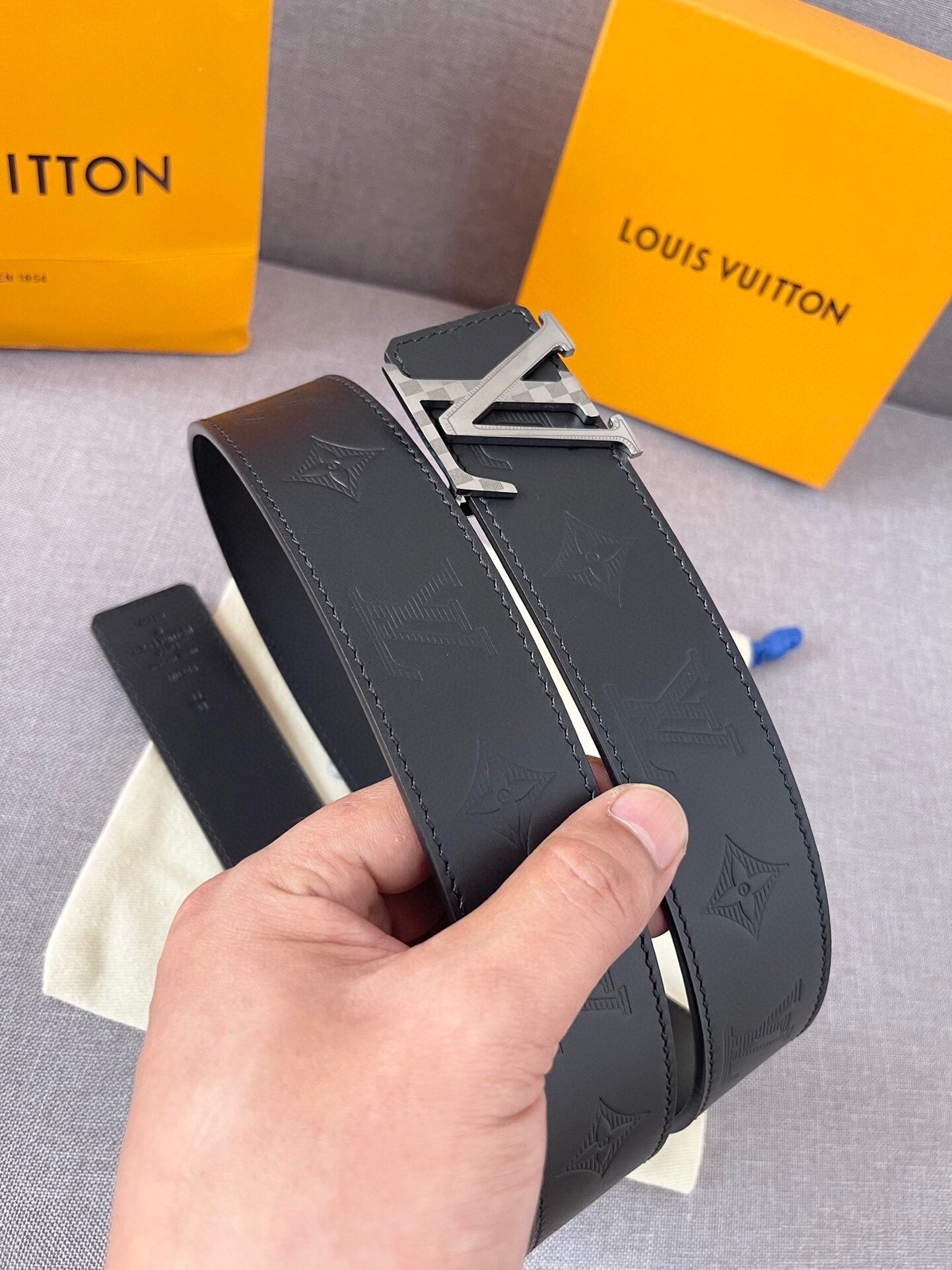 Louis Vuitton LV Initiales 40mm Belt Monogram Eclipse Canvas Black with Silver Buckle
