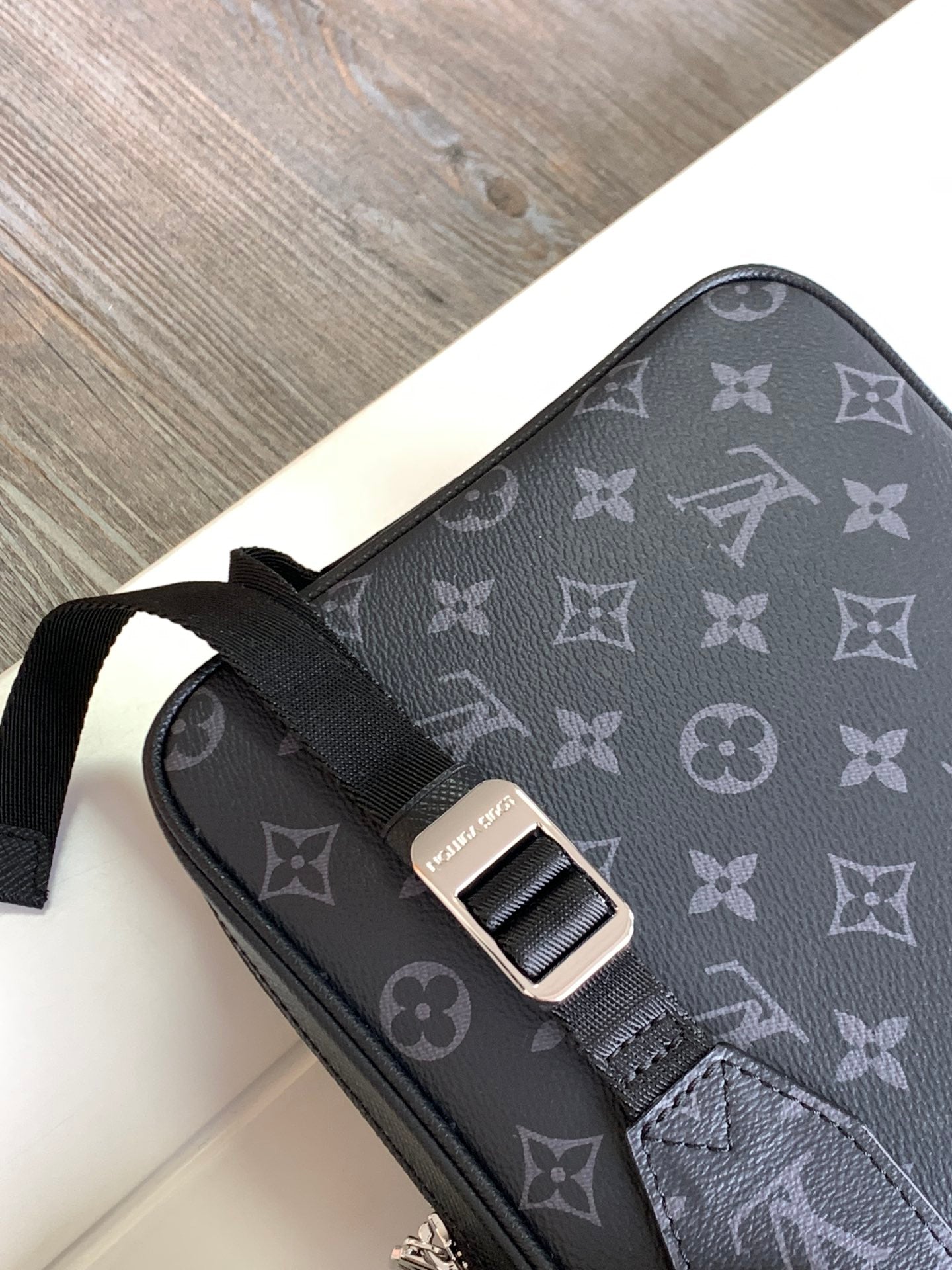 Louis Vuitton Outdoor Messenger Bag - Monogram Eclipse Canvas &amp; Black Taiga Leather