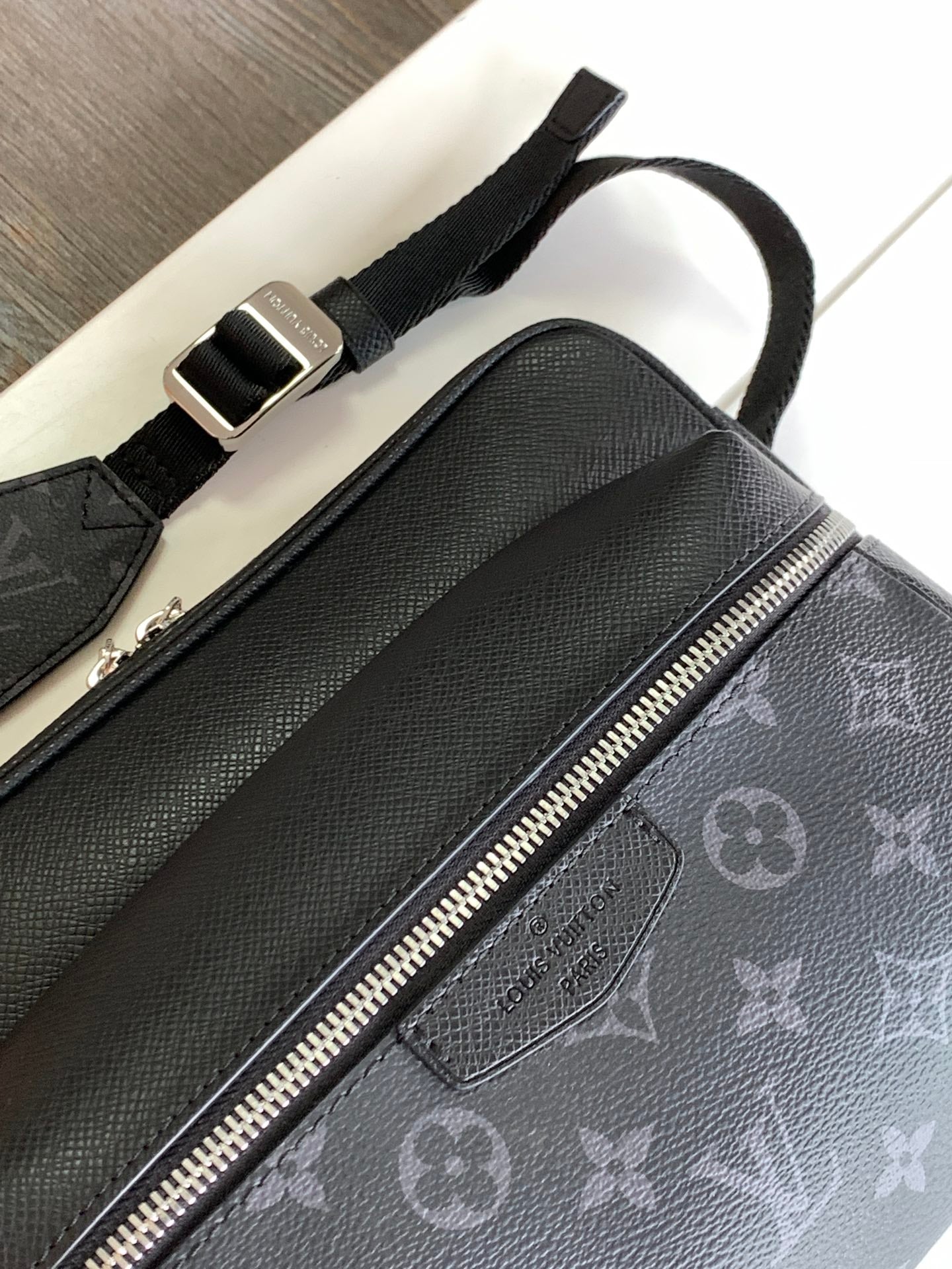 Louis Vuitton Outdoor Messenger Bag - Monogram Eclipse Canvas & Black Taiga Leather