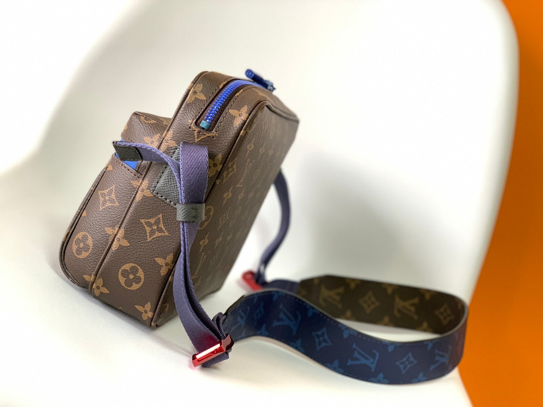 Louis Vuitton Monogram Outdoor Messenger Bag - Brown/Blue/Red