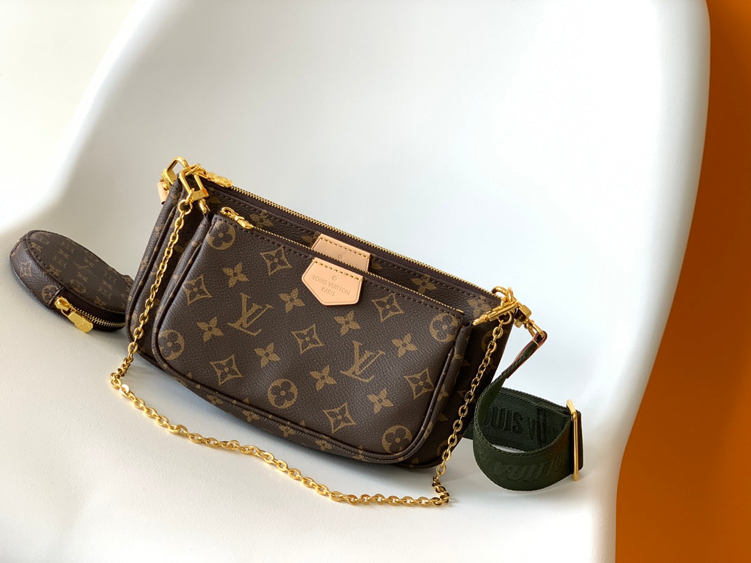 Louis Vuitton Multi Pochette Accessoires Monogram Canvas - Khaki Strap