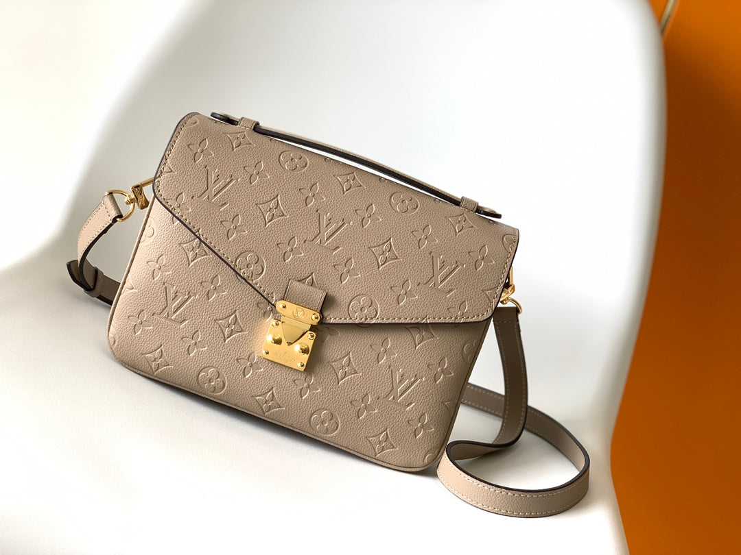 Louis Vuitton Monogram Empreinte Pochette Métis - Tourterelle