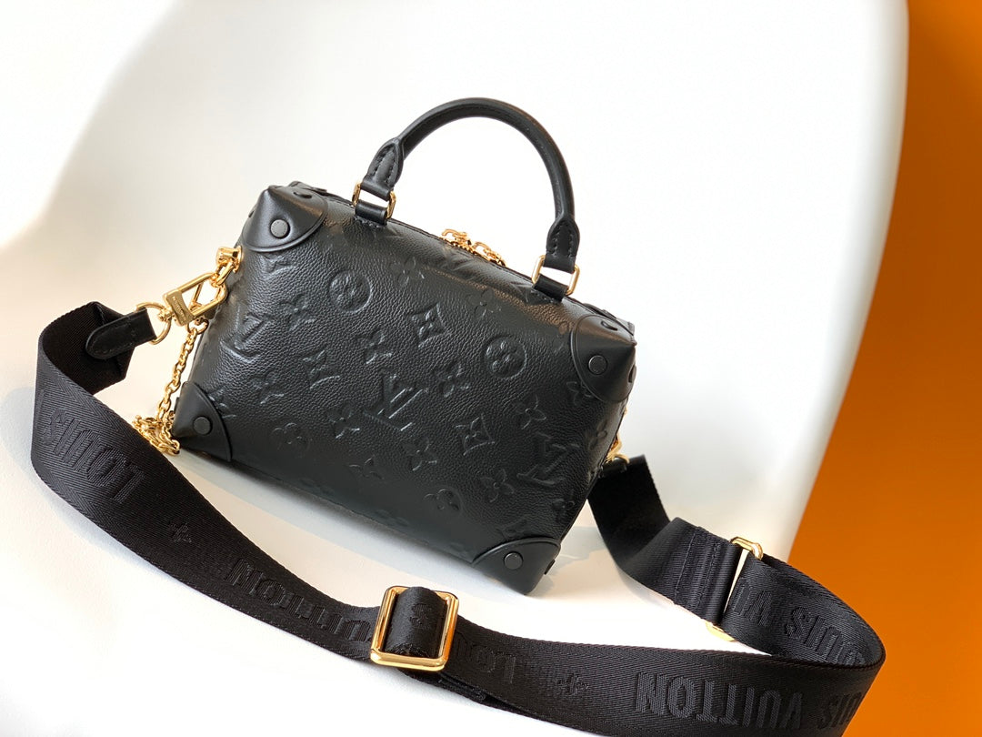 Louis Vuitton Monogram Empreinte Leather Vanity PM Bag - Black