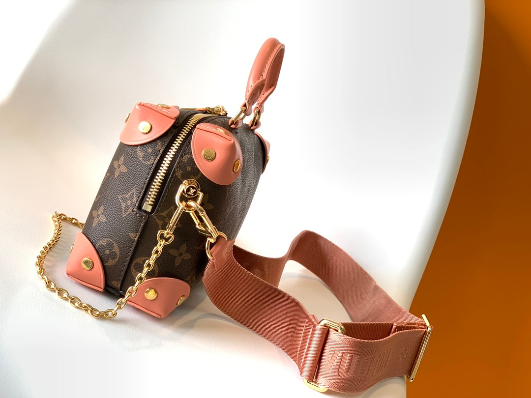 Louis Vuitton Monogram Valisette Tresor Bag - Brown/Pink