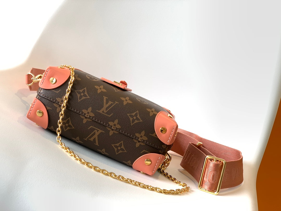Louis Vuitton Monogram Valisette Tresor Bag - Brown/Pink