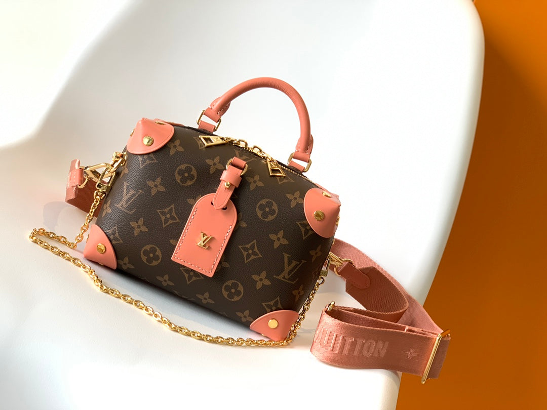 Louis Vuitton Monogram Valisette Tresor Bag - Brown/Pink