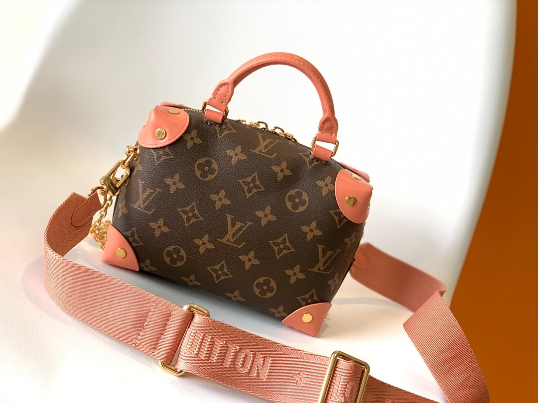 Louis Vuitton Monogram Valisette Tresor Bag - Brown/Pink