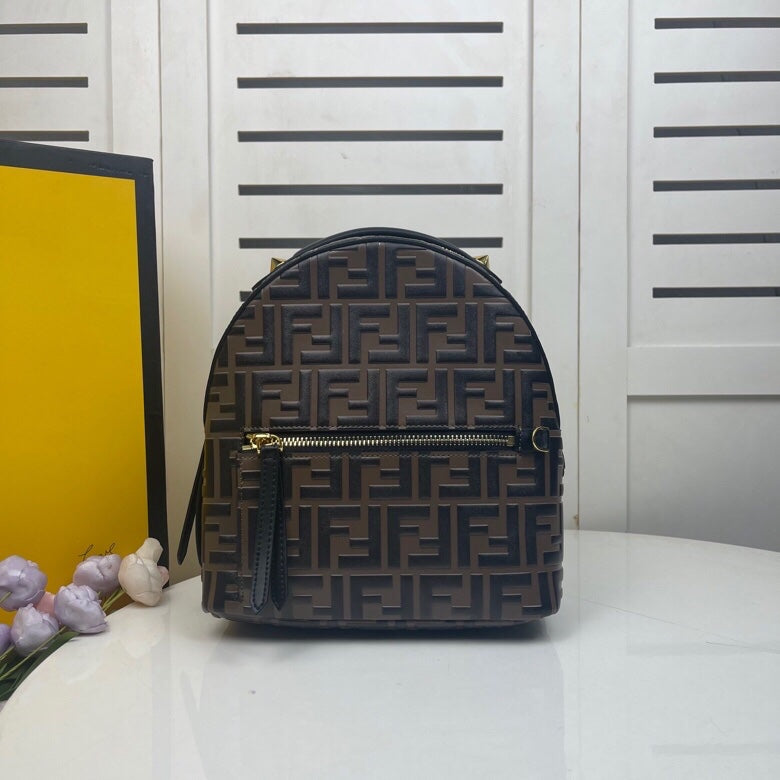 Fendi Zucca Print Mini Backpack - Brown Monogram Canvas