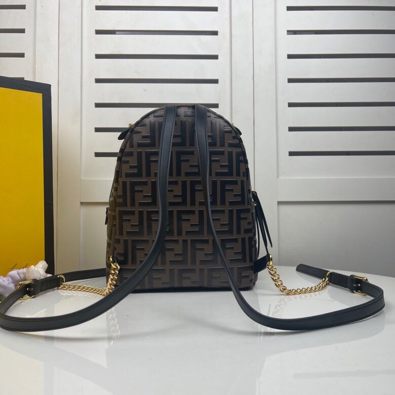 Fendi Zucca Print Mini Backpack - Brown Monogram Canvas