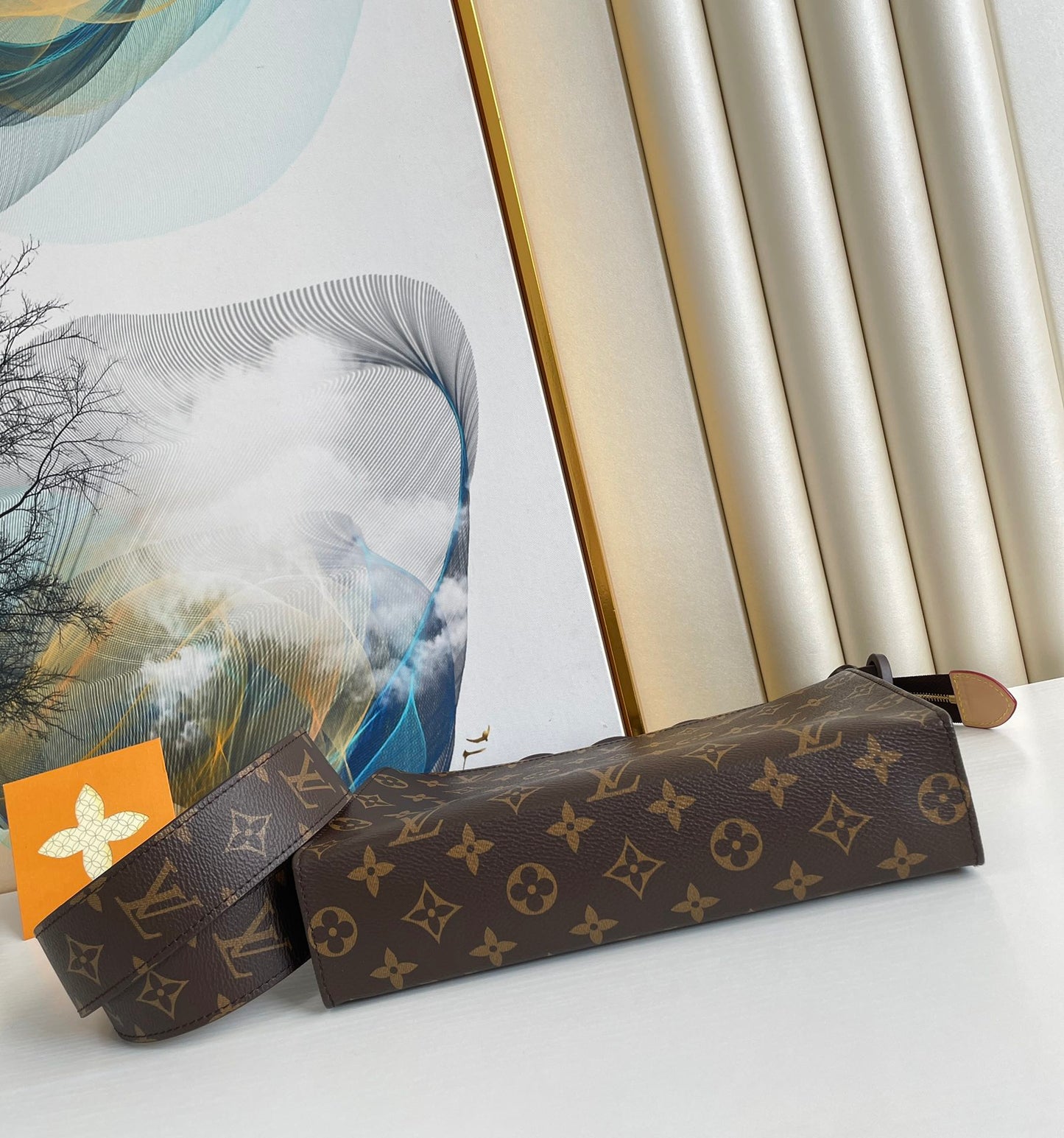 Louis Vuitton Monogram Canvas Envelope Chain Shoulder Bag - Brown