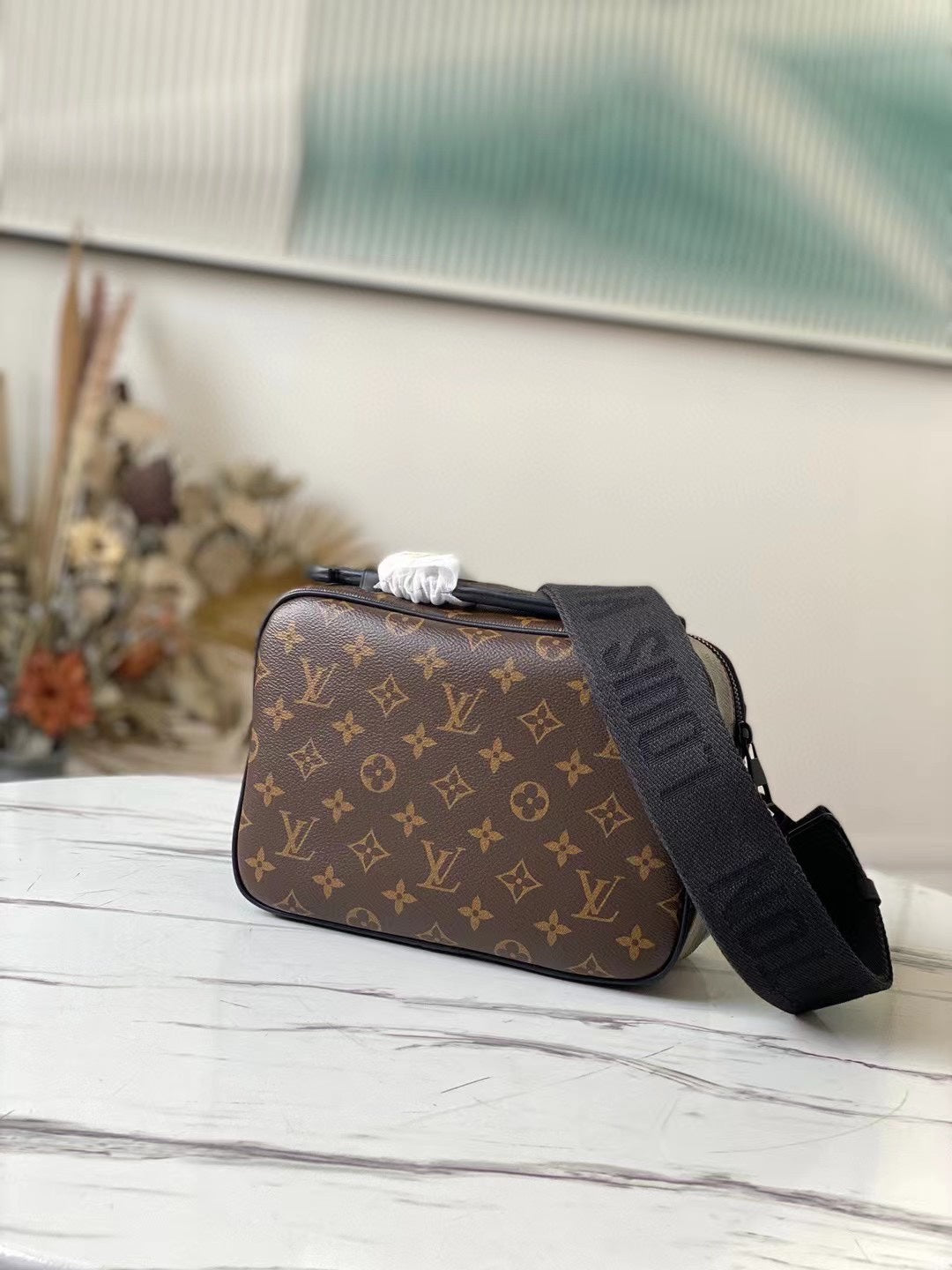 Louis Vuitton S-Lock Messenger Bag - Monogram Macassar Canvas - Men's Crossbody Bag