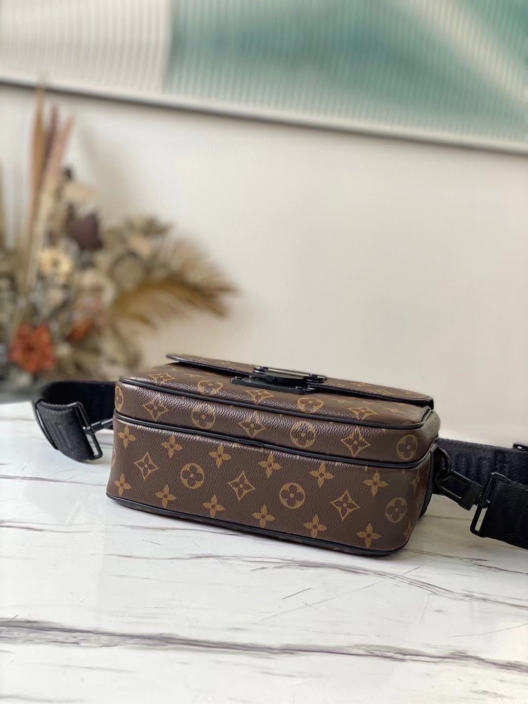 Louis Vuitton S-Lock Messenger Bag - Monogram Macassar Canvas - Men's Crossbody Bag