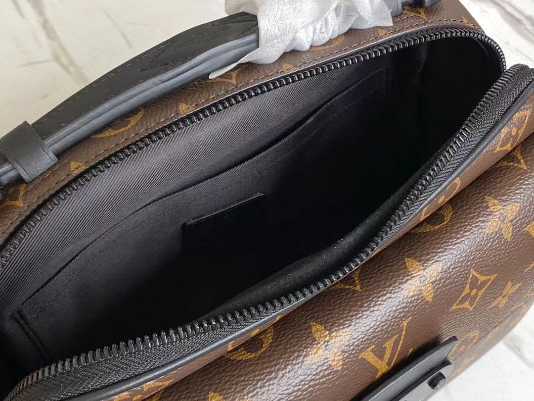 Louis Vuitton S-Lock Messenger Bag - Monogram Macassar Canvas - Men's Crossbody Bag