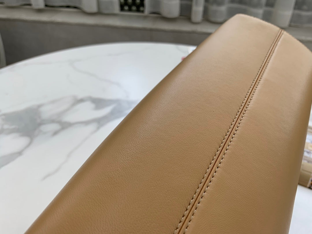 Fendi First Beige Leather Asymmetric Shoulder Bag &amp; Clutch