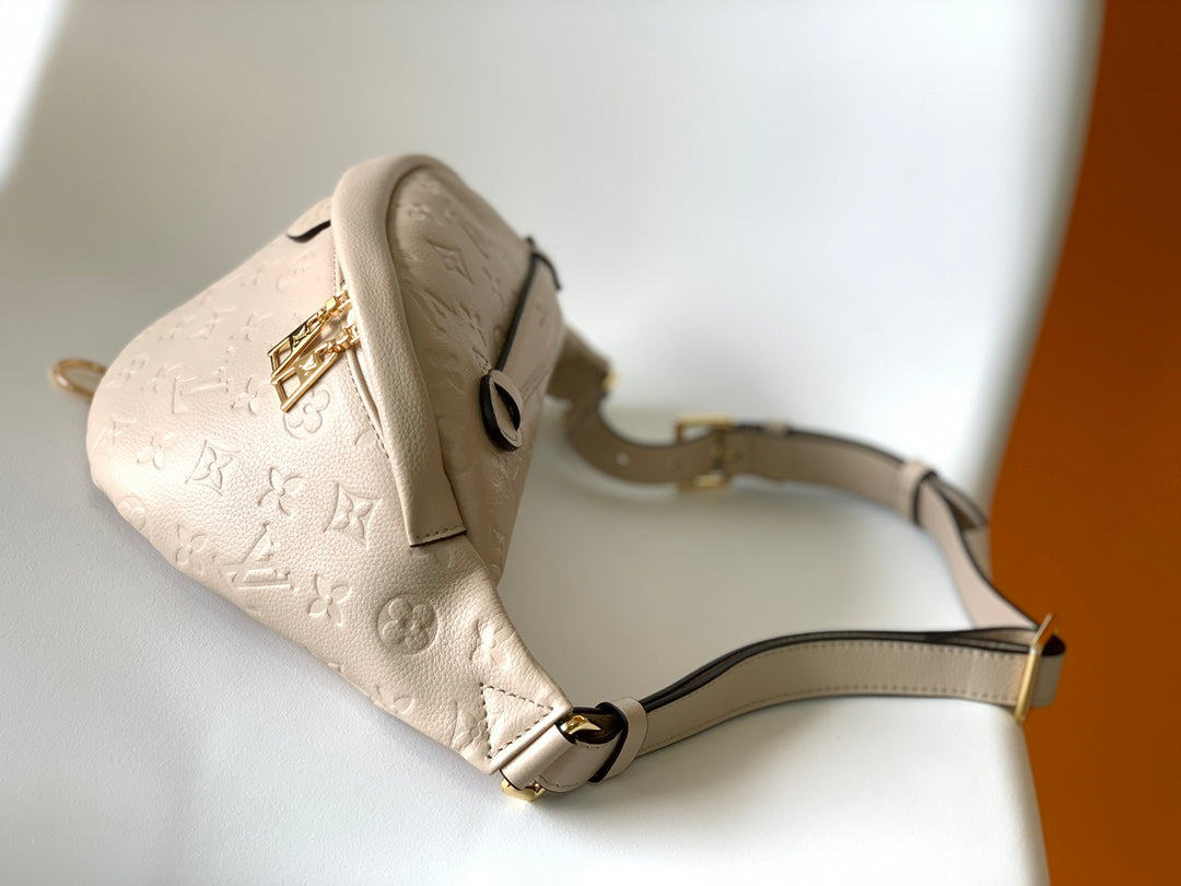 Louis Vuitton Monogram Empreinte Bumbag - Cream Leather Waist Bag