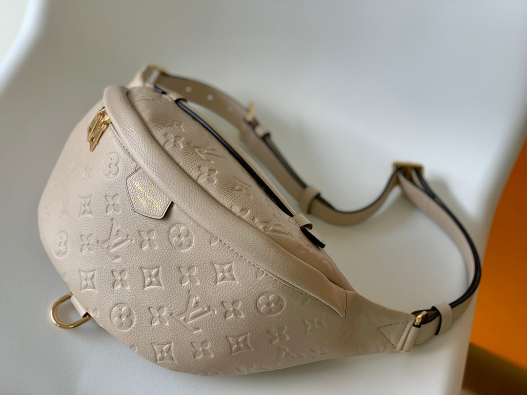 Louis Vuitton Monogram Empreinte Bumbag - Cream Leather Waist Bag
