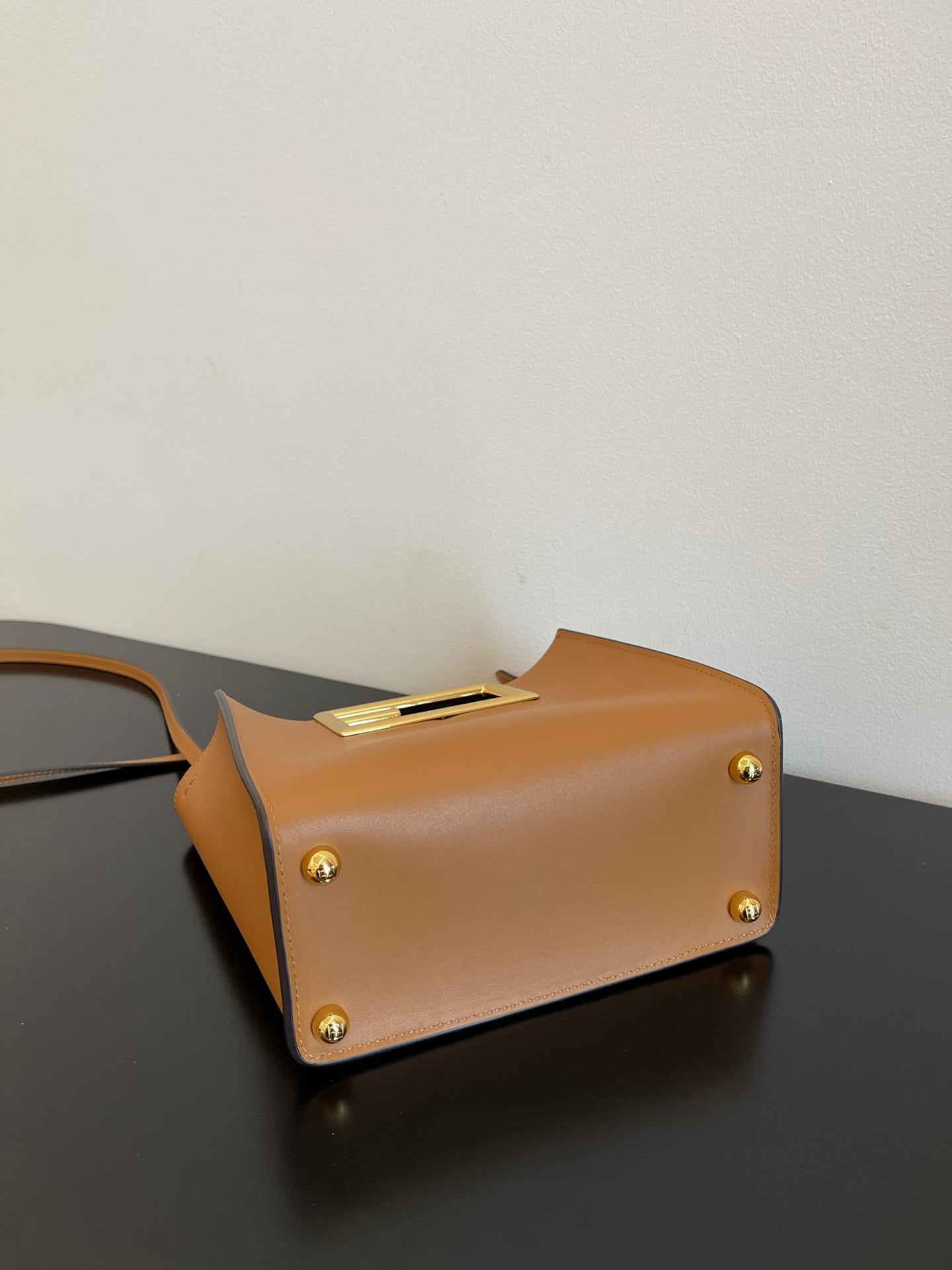 Fendi Way Small Leather Tote Bag - Tan Brown - Luxury Designer Handbag