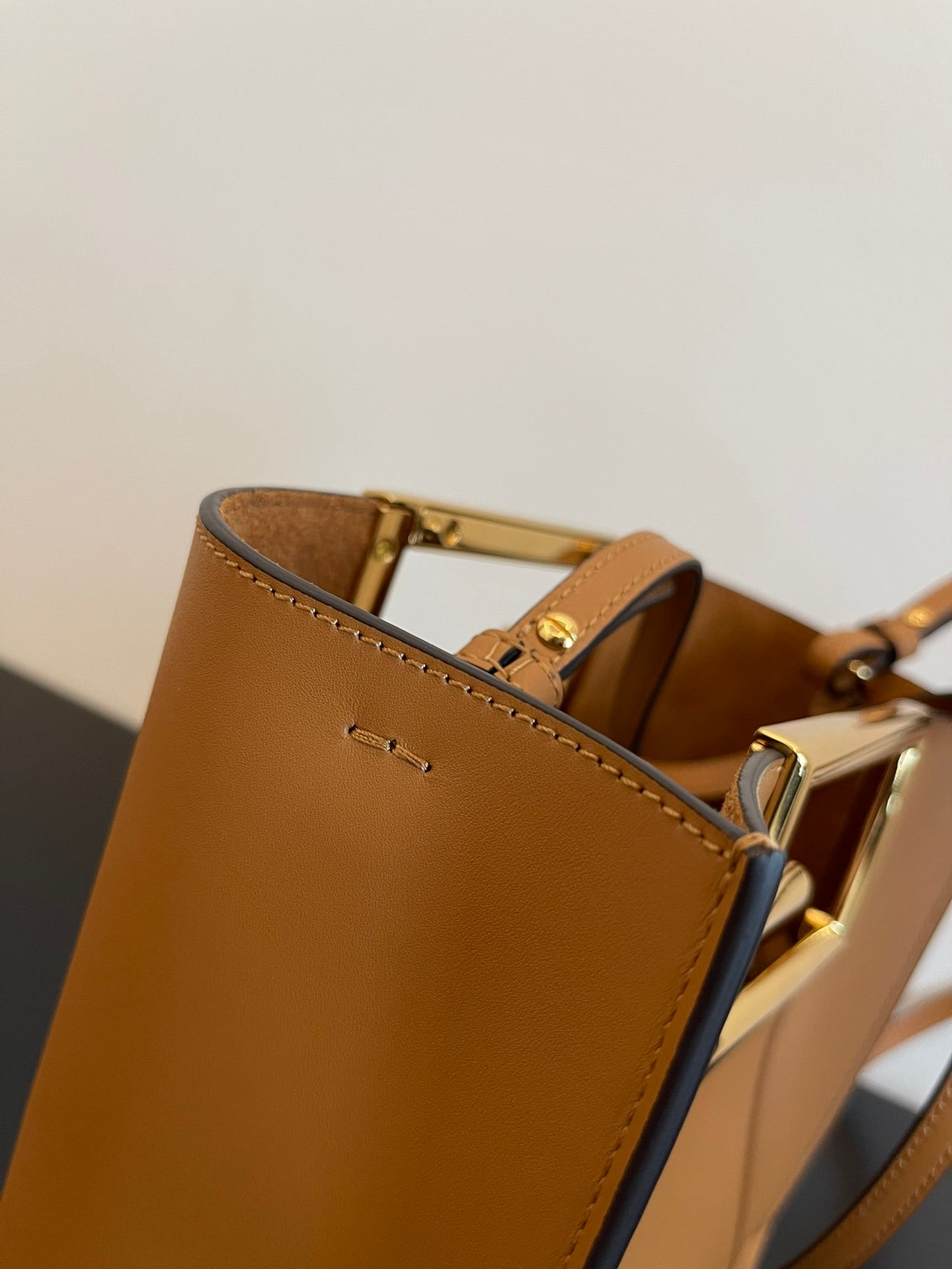 Fendi Way Small Leather Tote Bag - Tan Brown - Luxury Designer Handbag