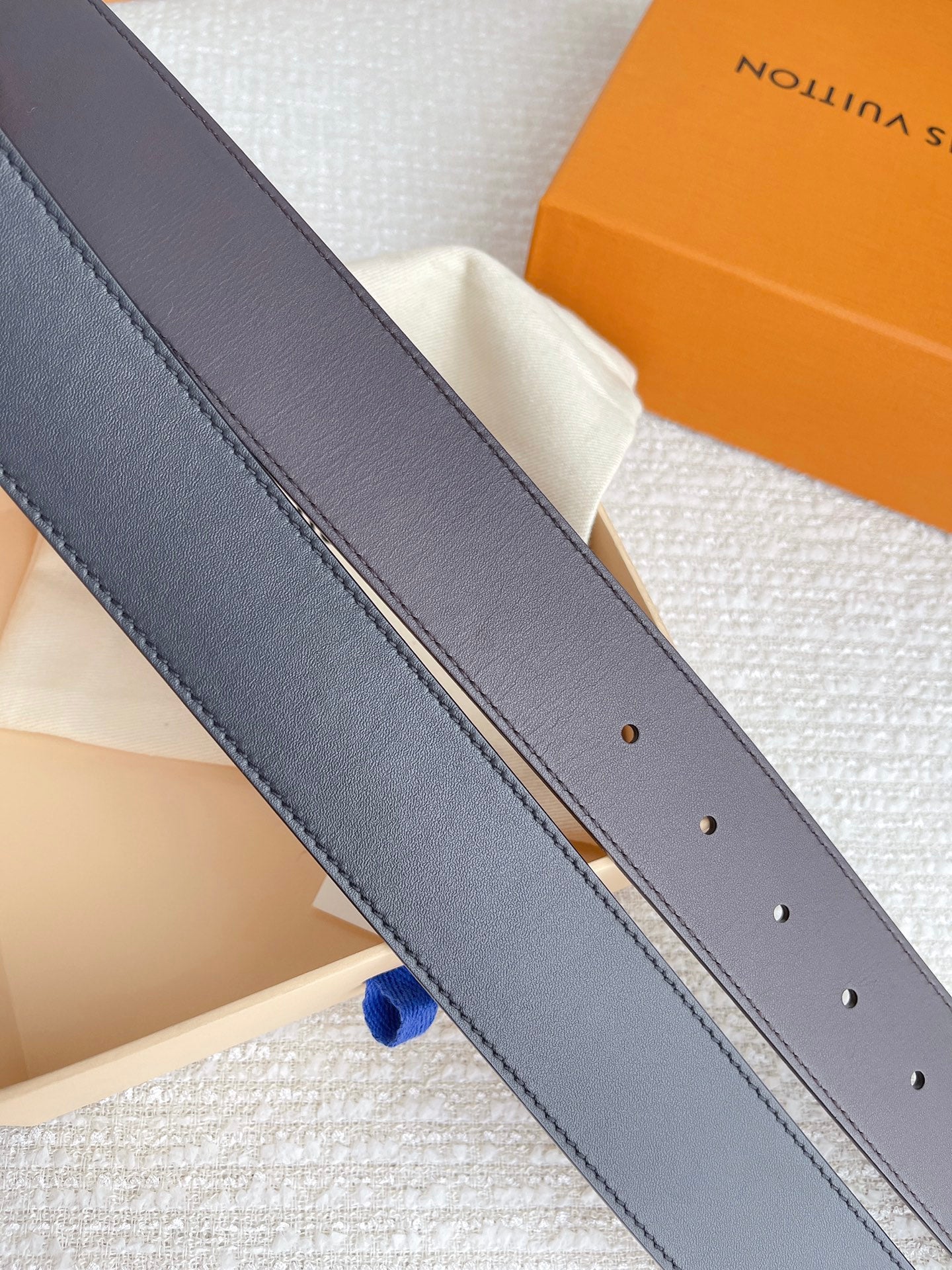 Louis Vuitton LV Initials 40mm Reversible Belt - Black Leather with Gold Buckle, Includes Box and Packaging
