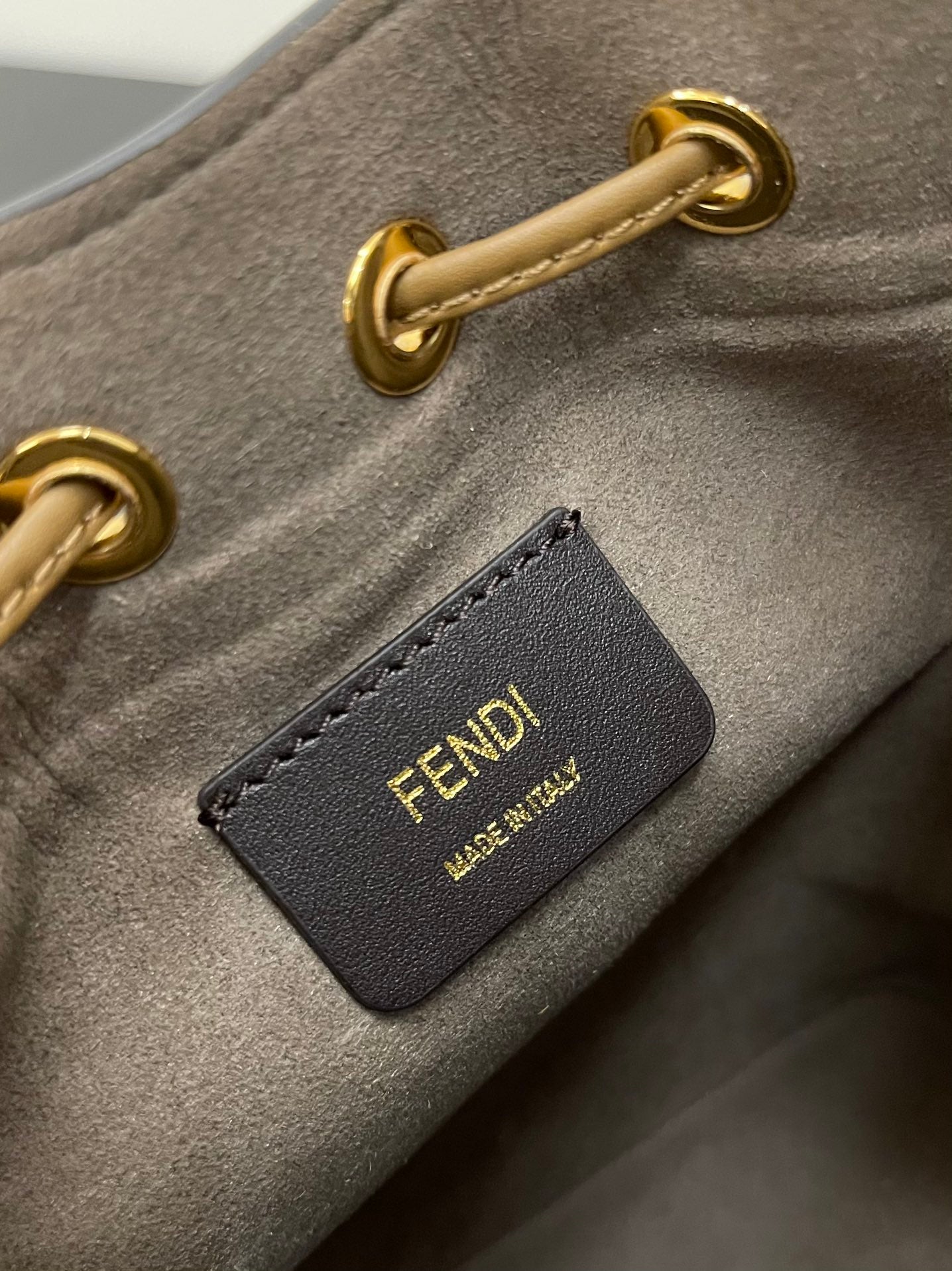 Fendi Mon Tresor Mini Bucket Bag - Beige FF Logo Canvas
